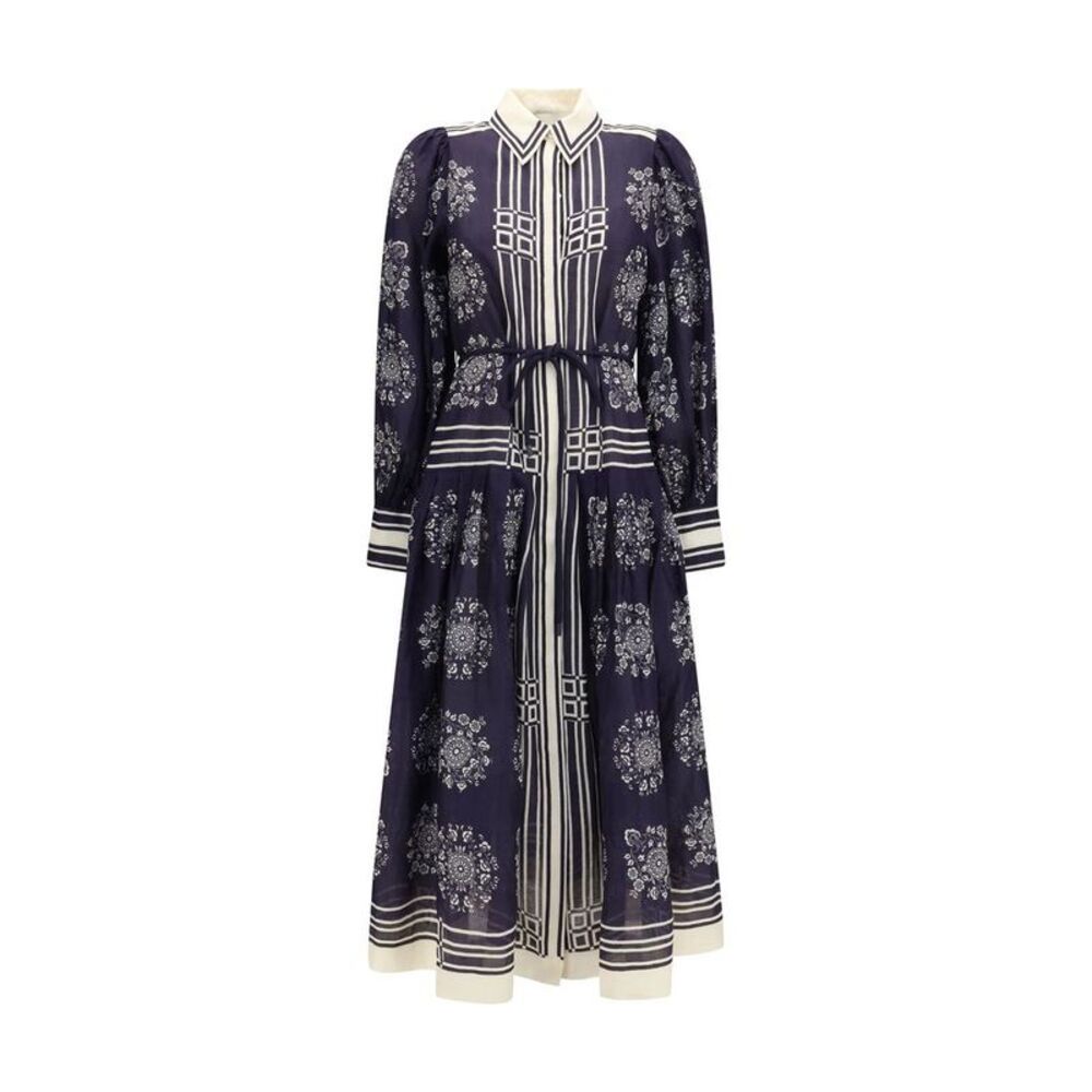 Alemais Blue Ramie Casual Women's Dress